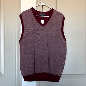 Pringle Burgundy V-Neck Sweater Vest